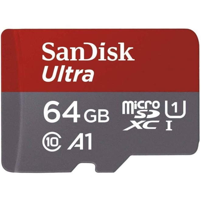 SanDisk Ultra MicroSDXC Card 140MB/s A1 Class 10 UHS-I with Adapter - 64GB